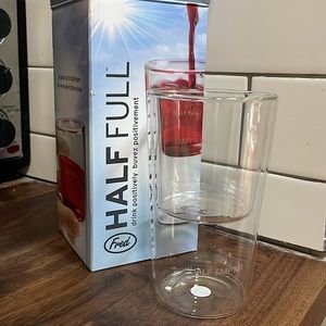 NIB Fred Half Full Glass